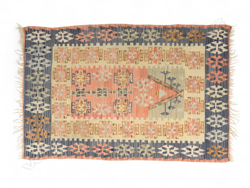 Woolen flatweave/split-weave prayer rug, Image 1++